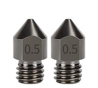 DollaTek 2Pcs MK8 Nozzle Hard Steel 1.75mm Consumables Hardened Steel Wear Resistant - 0.5mm