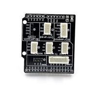 DollaTek 2Pcs R3 V5 Sensor Shield V5.0 Electronic Block Black Edition with stacked design