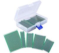 DollaTek 36Pcs Double Sided PCB Board Prototype Kit 5 Sizes Universal Printed Circuit Protoboard with Box for DIY