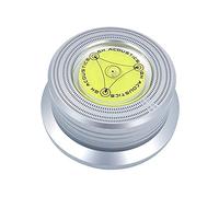 DollaTek 50/60Hz Bubble Level Speed Detection Turntable LP Vinyl Disc Alloy Record Weight Stabilizer Clamp - Silver
