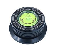 DollaTek 50/60Hz Bubble Level Speed Detection Turntable LP Vinyl Disc Alloy Record Weight Stabilizer Clamp - Black