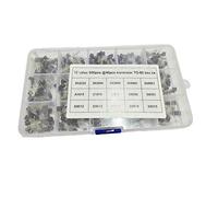 DollaTek 600PCS 15Values 40-160V 50-600mA NPN PNP Power Transistor Assortment Assorted Kit 2N2222-S9018 Triode + Plastic Box