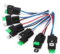 DollaTek 6Pcs 24V 30A Fuse Relay Switch Harness ATO/ATC Blade Fuse, 4-Pin SPST Automotive Electrical Relays with Heavy Duty 14 AWG Wires