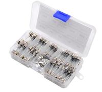 DollaTek 6x30mm Fast-blow Glass Fuses Quick Blow Car Glass Tube Fuses Assorted Kit Amp 0.5A,1A,2A,3A,5A,10A,15A,20A,30A and 10pcs fuse seat - 72pcs