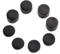 DollaTek 8PCS different size Controller Thumb Grips, Analog Stick Grips Covers Skins for PS4/PS5 Controller - Black