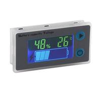 DollaTek Battery Capacity Monitor 10-100V Programmable Battery Level Voltage Temperature Meter Gauge 12V 24V 36V 48V LCD Display Percentage Indicator Tester Electric Quantity Detector