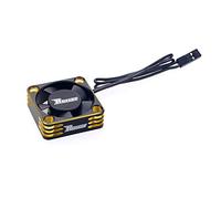 DollaTek Motor Cooling Fan RC Motor Heatsink 28000RPM ESC Cooling Fan for RC Car 1/8 1/10 1/12 Scale 540 550 Brushless Motor (Black + Gold)