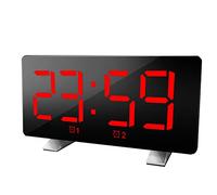DollaTek Polyphonic Double Alarm Clock LED Large Screen Display Electronic Clock - red word