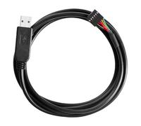 DollaTek USB to Serial Adapter USB to TTL Serial Adapter 6-pin Female TTL-232R-5V-WE Cable for Router Hard Drive (1m, Black)