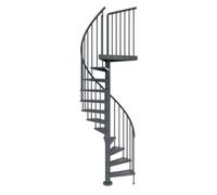 Dolle Outdoor Spiral Staircase Finished In Anthracite 125Cm Diameter