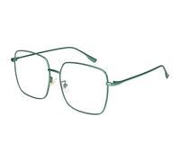 Dollger Blue Light Blocking Glasses Computer Gaming Glasses Anti Eyestrain Square Metal Clear Frame Eyeglasses for Women Men Green