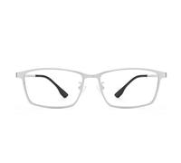 Dollger Blue Light Blocking Glasses for Men Women Anti Glare Computer Glasses with Titanium Frame 2025 Trendy Rectangular Fashion Retro Unisex Spectacles Silver