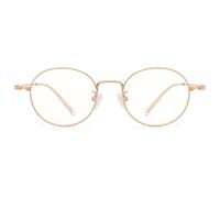 Dollger Blue Light Blocking Glasses for Men Women Anti Glare Computer Glasses with Titanium Frame Trendy Round Fashion Retro Unisex Spectacles 2025 Rose