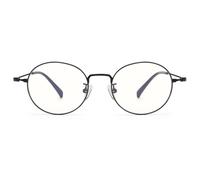 Dollger Blue Light Blocking Glasses for Men Women Anti Glare Computer Glasses with Titanium Frame Trendy Round Fashion Retro Unisex Spectacles 2025 Black