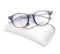 Dollger Blue Light Blocking Glasses Womens Men Gaming Glasses Acetate Frames Blue Light Filter UV Protection Ladies Retro Fashion Glasses Grey
