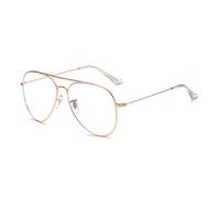 Dollger Clear Lens Glasses Metal Frame Blue Light Blocking Eyeglasses for Women Men Non-prescription