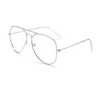 Dollger Clear Lens Glasses Metal Frame Blue Light Blocking Eyeglasses for Women Men Non-prescription