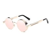 Dollger Retro Round Sunglasses Womens Mens Steampunk Style Metal Designer Sunglasses uv protection