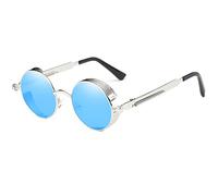 Dollger Retro Round Sunglasses Womens Mens Steampunk Style Metal Designer Sunglasses uv protection