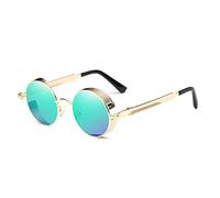 Dollger Retro Round Sunglasses Womens Mens Steampunk Style Metal Designer Sunglasses uv protection