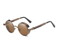Dollger Retro Round Sunglasses Womens Mens Steampunk Style Metal Designer Sunglasses uv protection
