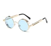 Dollger Retro Round Sunglasses Womens Mens Steampunk Style Metal Designer Sunglasses uv protection