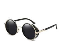 Dollger Steampunk Sunglasses Classic Retro Style Metal Round Goggle For Men Women
