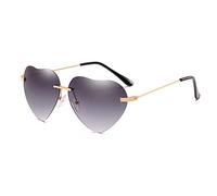 Dollger Sunglasses Womens Heart Shaped Sunglasses Thin Metal Frame Lovely Heart Style for Ladies UV400 Protection