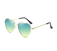 Dollger Sunglasses Womens Heart Shaped Sunglasses Thin Metal Frame Lovely Heart Style for Ladies UV400 Protection