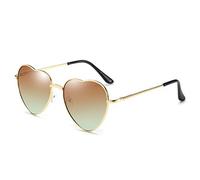 Dollger Sunglasses Womens Heart Shaped Sunglasses Thin Metal Frame Lovely Heart Style for Ladies UV400 Protection