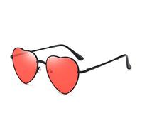Dollger Sunglasses Womens Heart Shaped Sunglasses Thin Metal Frame Lovely Heart Style for Ladies UV400 Protection