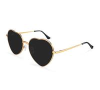 Dollger Sunglasses Womens Heart Shaped Sunglasses Thin Metal Frame Lovely Heart Style for Ladies UV400 Protection