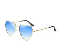 Dollger Sunglasses Womens Heart Shaped Sunglasses Thin Metal Frame Lovely Heart Style for Ladies UV400 Protection