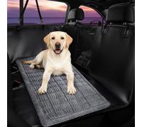 DOLLGIFT Backseat Pet Bed Mat for BackSeat Extenders, 131x60cm Non-Slip Dog Car Bed for Back Seat Washable, Travel Dog Car Seat Cover for Truck & SUV, Sofa, Floor, Outdoor & Indoor, Gray
