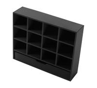 dollh0use Mini Bookshelf - Twelve Compartment Lightweight Storage Rack, Mini Furniture Display Organizer | For Children Play Birthday Holiday Indoor Home Decorative Collection