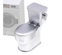 Dollhous Toilet Accessory - Minii Toilet with Flushing Sound, Small Dollhous Furniture Toy | Decorative Toilet Bowl for Dollhous, Ideal for Creating Realistic Miniature Home Scenes and Play