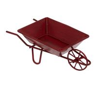Dollhouse and Craft Miniatures - Miniature Red Metal Wheelbarrow - Scale 1:12