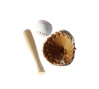 Dollhouse Baseball Set Micro Toys For Miniature Sports Adventure Dolls House Miniature Baseball Simulation Baseball Bate Type1