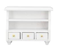 Dollhouse Bedside Cabinet, Miniature Bedside Table High Simulation Realistic Multifunction Wooden Miniature for 1/12 Dollhouse