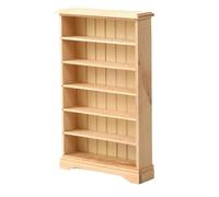 Dollhouse Bookshelf 1:12 Scale Classic Wooden Mini Furniture 6x1x4 Inch DIY Miniature Bookshelf for Mini Dollhouse Accessories Children Role Playing Gifts Baby Doll Furniture