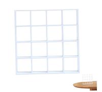 Dollhouse Bookshelf Realistic Wooden 1:12 Miniature Bookshelf 16 Grid Mini Display Shelf Wall Rack Stand Dollhouse Furniture for Accessories Decorations White