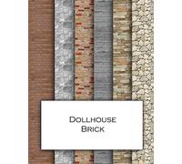Dollhouse Brick: Brickwork textured wallpaper for decorating doll's houses and model buildings. Beautiful sets of papers for your model making.