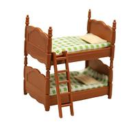 Dollhouse Bunk Bed Exquisite with Pillows Mattress Cute Double Bed Model