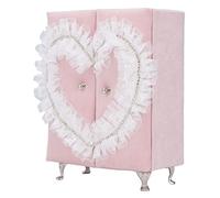 Dollhouse Cabinet Decoration Lovely Birthday Exquisite Pink Plush Mini Portable Jewelry Box For Earrings