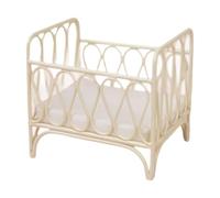 Dollhouse Crib Bed 1/12 Micro Landscape Mini Metal Bed for Bedroom Ornaments