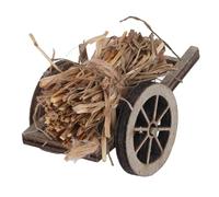 Dollhouse Decoration Wooden Firewood Cart Miniature Country Scene Ornament for Outdoor Garden Doll House DIY Kit Plywood 7.5 x 4cm