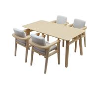 Dollhouse Dining Table Chair Set Dioramas for Sand Table Layout DIY Projects 2.7x1.4x1.2 Inch