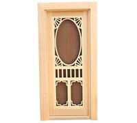 Dollhouse Door 1:12 Scale, Dollhouse Furniture Wooden Miniature, Mini Door Screen for DIY Scene, Doll Home Craft, Model Building, Miniature Room Accessories