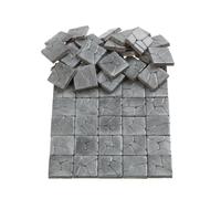 Dollhouse Flooring, Miniature Pavement Bricks, 1/12 Scale Accessories, Mini Bricks for Landscaping, REDUCIO! (Gray Rock Pavement, Large Pack 100pcs)