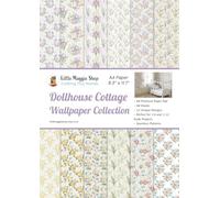 Dollhouse Floral Cottage Wallpapers - Craft Book: 12 Seamless Floral Paper Designs • 48 A4 Sheets • Ready to Cut & Glue • Printed Collection for 1:12 & 1:6 (Dollhouse Wallpapers and Flooring)
